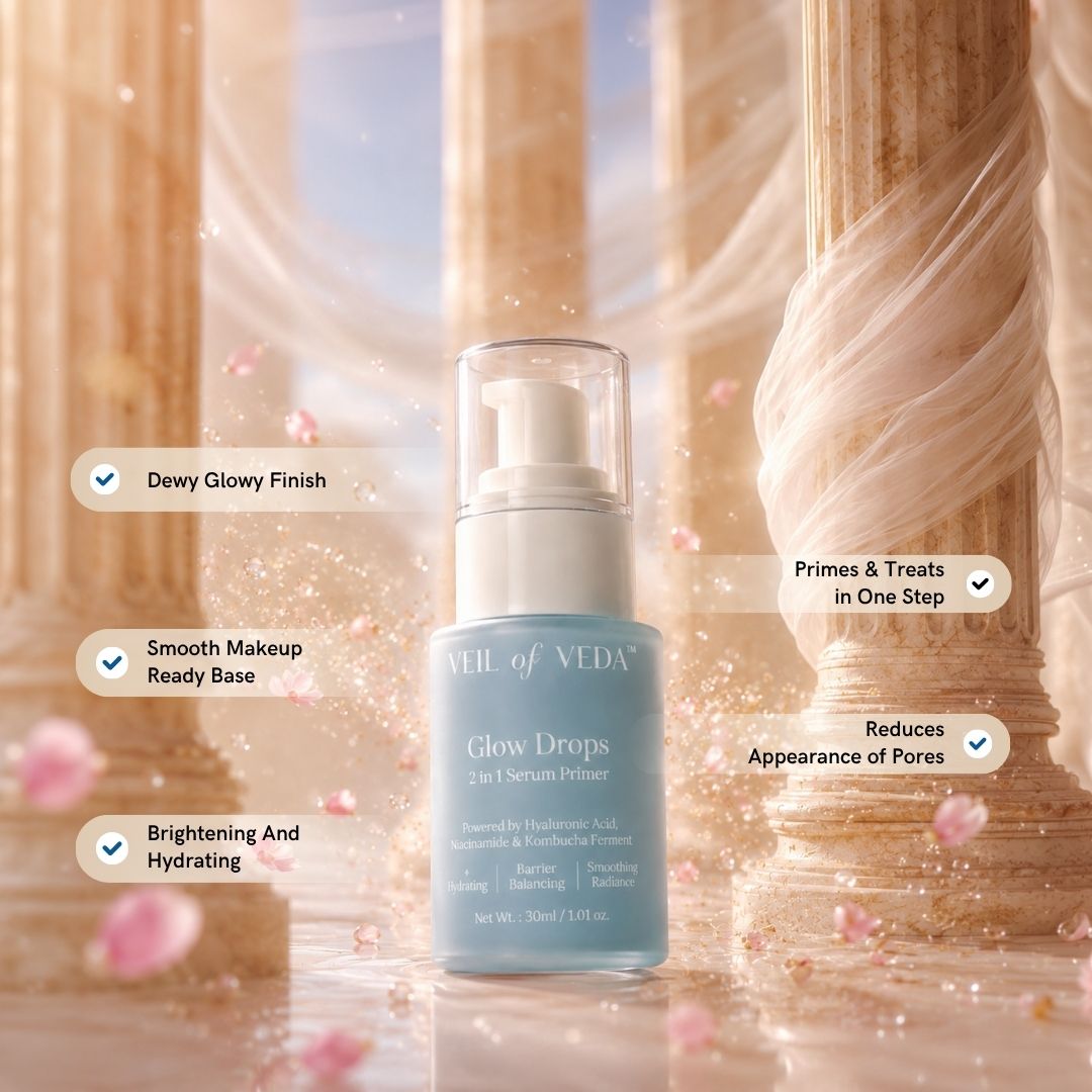 Glow Drops 2 in 1 Serum Primer | Kombucha, Peptides, Ceramides and Niacinamide | 30 ml