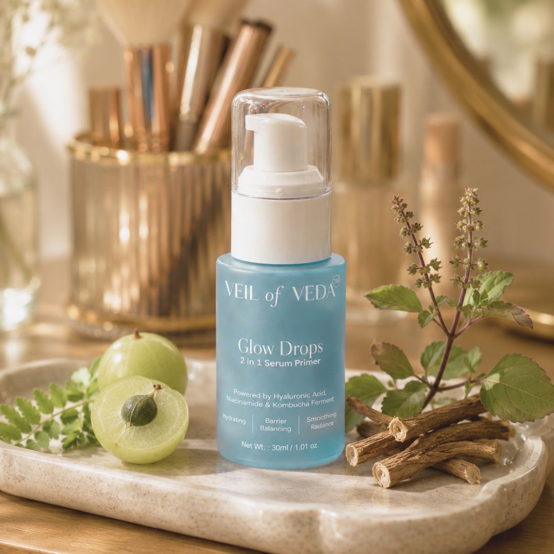 Glow Drops 2 in 1 Serum Primer | Kombucha, Peptides, Ceramides and Niacinamide | 30 ml