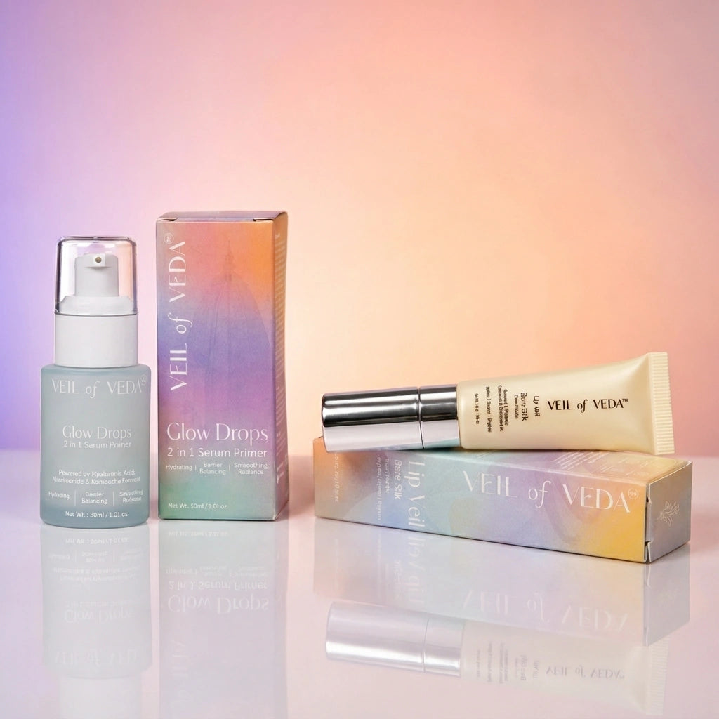 Morning Ritual - Glow drops + Bare Silk lip veil