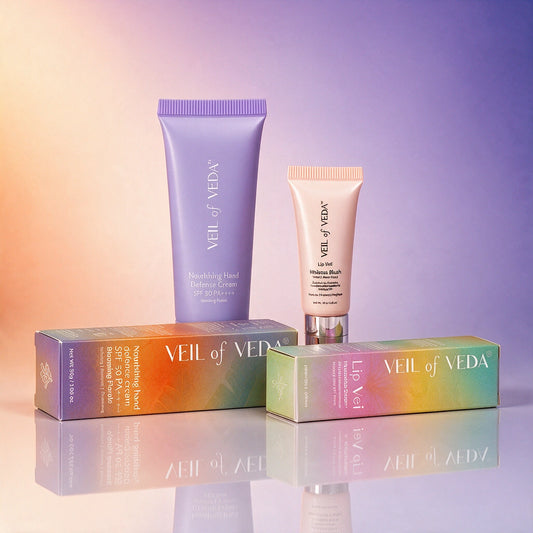 Glow-to-go Kit - Hibiscus Blush lip veil + Hand defence cream