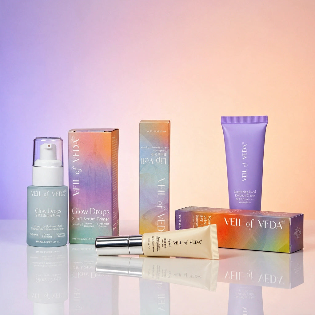Beauty Veil Kit - Glow drops + Hand defence cream + Bare Silk lip veil